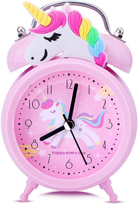 Unicorn Clock, Jam Alarm, Unicorn Birthday Decorations, Unicorn Room Decor, Unicorn Room, Kids Alarm Clock, Unicorn Bedroom, Cute Bedroom, Clock For Kids