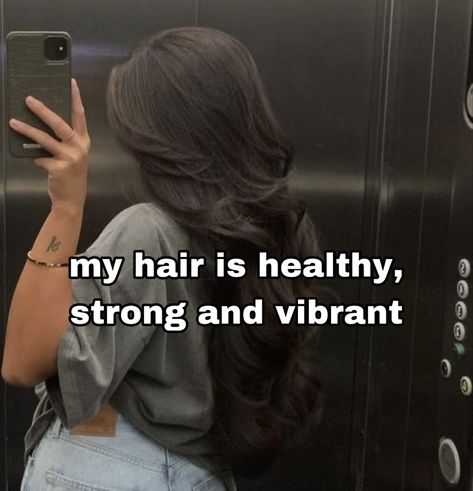 Vision Board Pics Healthy Hair, Time For Myself Aesthetic, Long Thick Hair Affirmations, Good Hair Manifestation, I Have Healthy Hair Affirmation, Vision Board Healthy Hair, Healthy Strong Hair, Manifesting Healthy Hair, Good Hair Affirmations