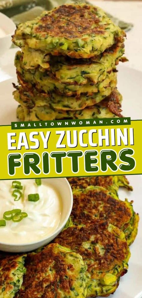 Learn how to make Zucchini Fritters! Fried to perfection, this zucchini recipe comes out crispy on the outside and tender on the inside with plenty of flavor. Check out what to serve with this easy veggie side! Side Dish Healthy, Crunchy Salmon, Salmon Nuggets, Squash Dishes, Mains Recipes, Zucchini Fritters Recipe, Fried Zucchini, Fresh Zucchini, Fritters Recipe