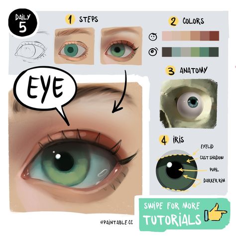 Eyes Digital Painting, Digital Eyes Tutorial, Color Eyes Drawing, Painting Eyes Tutorial, Digital Painting Eyes, How To Color Digital, How To Digitally Paint, Eye Coloring Tutorial Digital, How To Color Eyes