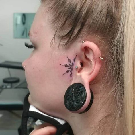 Top 85 Small Tattoos for Women Ideas - [2021 Inspiration Guide] Side Ear Face Tattoo Women, Outer Ear Tattoo, Side Ear Tattoo Women, Small Side Of Face Tattoo, Side Ear Tattoo, Ear Face Tattoo, Sideburn Tattoo Women, Front Of Ear Tattoo, In Front Of Ear Tattoo