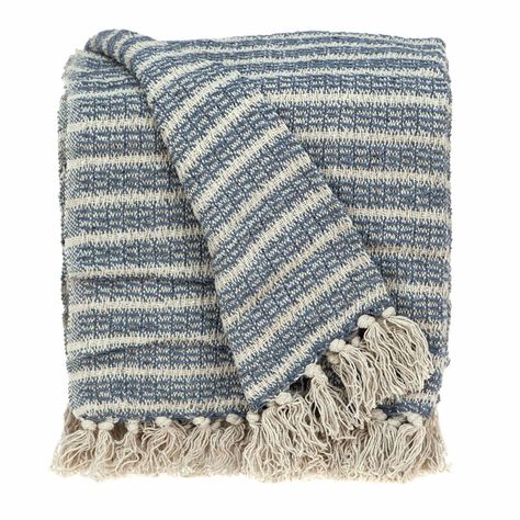 Give your home a much needed makeover with the Blue Gray and Beige Cotton Handloom Throw Blanket. This densely woven handloom creation might look tough but feels extra soft and satisfying. Dark Slate Blue, Striped Throw Blanket, Handwoven Throw, Decorative Throws Blanket, Blue Throw Blanket, Throw Blanket Size, Grey Quilt, Woven Throw Blanket, Striped Throw