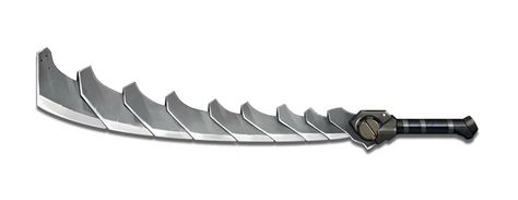 Composite Sword is a super weapon in Shadow Fight 2. It is unlocked at level 49 in Act VII: Chapter 2, along with Shocker Claws. The weapon consists of nine segmented blades, with each segment are connected by a strechable thread. When swinged, the segments are disconnected from each other, making Composite Sword works like a whip instead of a sword. Due to how it functions, Composite Sword's range is very long. It is wielded by Ancient, the fighter Whiplash, and Titan's second bodygu... Titan Armor, Butterfly Swords, Nunchucks, Cool Swords, Whiplash, Swords, Concept Art, Ghost