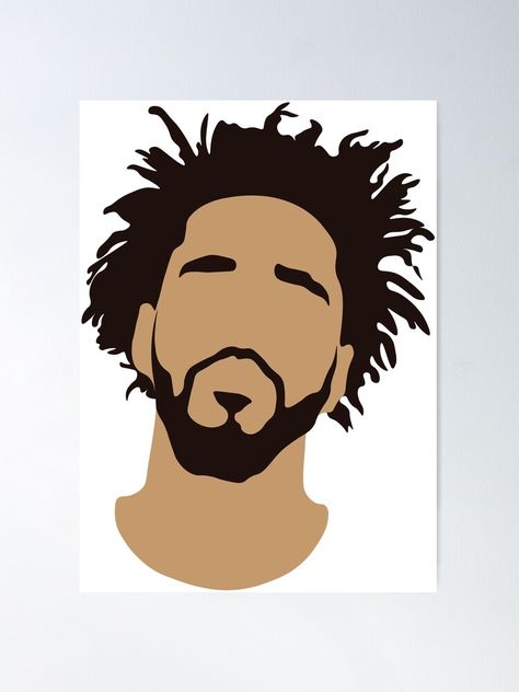 "J Cole Silhouette" Poster by ScoxtMerch | Redbubble J Cole Drawing, J Cole Art, Ocean Art Projects, Silhouette Poster, Rapper Art, Small Canvas Paintings, Canvas Drawings, Easy Canvas Art, Black Cartoon Characters