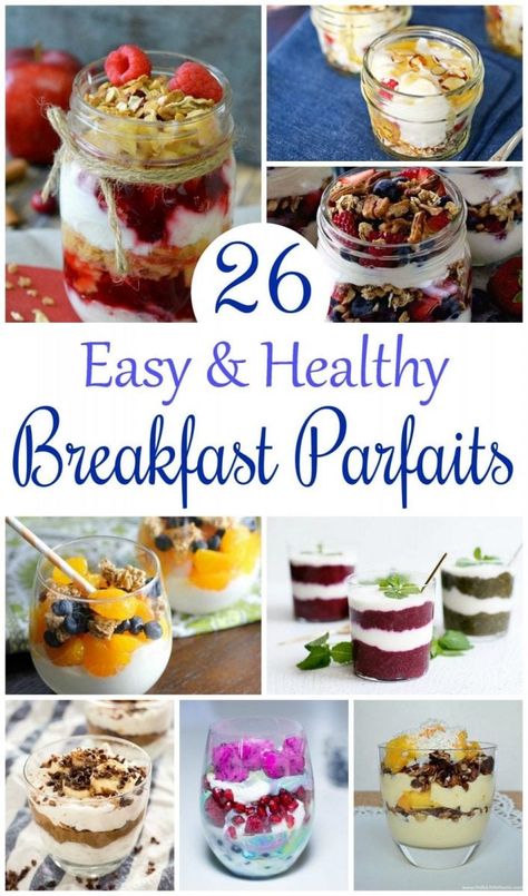 26 Easy Breakfast Parfaits Make Ahead Breakfast Meal Prep, Parfait Breakfast Healthy, Mason Jar Parfait Breakfast, Breakfast Parfait Healthy, Easy Breakfast Parfait, Breakfast Parfaits Make Ahead, Yogurt Jars Healthy Breakfasts, Easy Fruit Parfait Recipes, Breakfast In A Jar Make Ahead