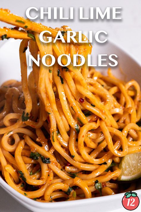 Chili Lime Noodles, Lime Pasta, Chili Noodles, Chinese Noodle Dishes, Udon Noodles Recipe, Bbq Beef Sandwiches, Asian Noodle Dishes, Food Savory, Chili Lime Chicken