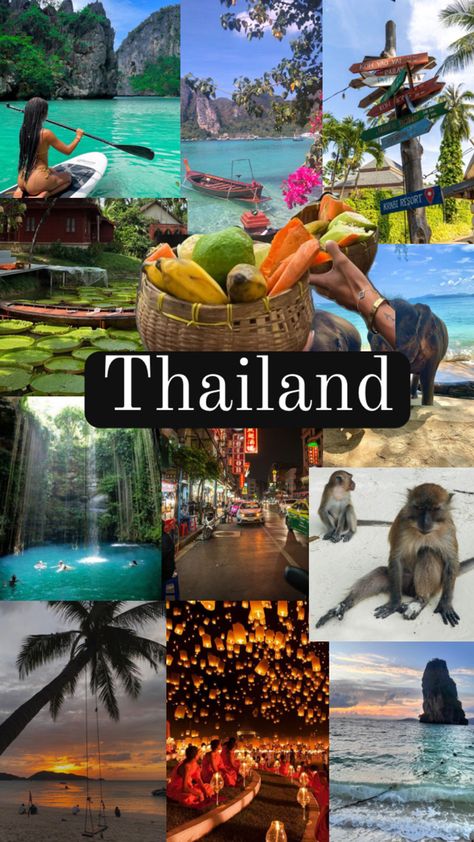 Travel Aesthetic Tropical, Travel List Countries, Thailand Mood Board, Thailand Photo Ideas, Holiday Destinations Bucket Lists, Traveling Asia, Thailand Aesthetic, Vacation Mountains, Thailand Places