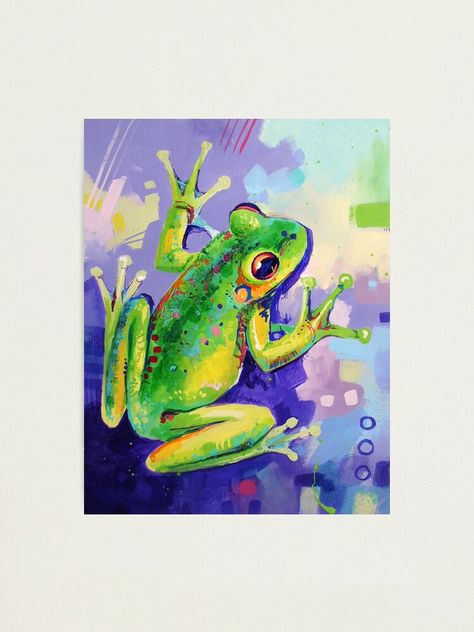 Frog Illustration, Frog Pictures, Frog Tattoos, Frog Drawing, Frog Art, Pola Sulam, A Frog, Frog And Toad, Tree Frogs