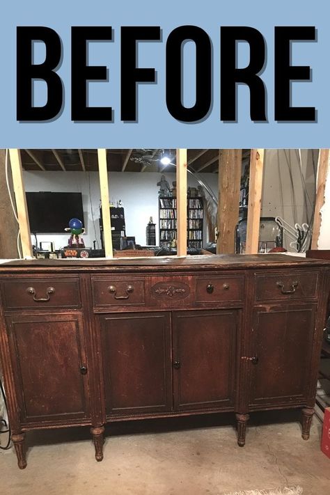 Buffett To Bathroom Vanity, Vintage Vanity Bathroom Ideas, Antique Cabinets In Bathroom, Old Dresser For Bathroom Vanity, Sideboard Sink Bathroom, Old Dresser Bathroom Vanity Farmhouse, Bathroom Vanities Made From Old Dressers, Upcycled Furniture Bathroom Vanity, Bathroom Sink From Old Furniture