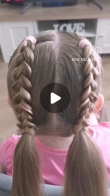 the_follin_tribe_hair on Instagram: "Super Cute hair hack  Easy hairstyle perfect for school 🥰  #hairstylesforkids #hairtutorial #stepbystep #hairreels #hairhack #hairinspo #easyhairstyles #easyhairstylesforkids #schoolhair #hairideas #girlshair #toddlerhairstyles #cutehair #prettyhair" Fun Kid Hairstyles, Long Hair Toddler Girl Hairstyles, Small Girl Hairstyles, Hairstyles For 4 Year Girl, Girl School Hairstyles Easy, Childrens Hairstyles Girls Easy, Hairstyles For 6 Year Girl, Toddler Gymnastics Hair, Girl Easy Hairstyles Kids