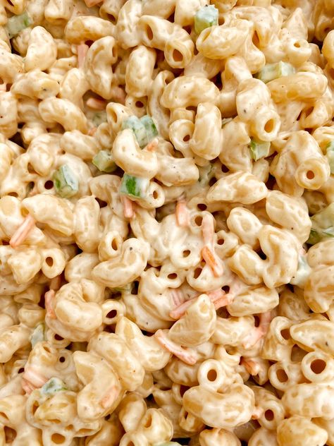 Dairy Free Macaroni Salad — The No Gluten Girl Leftover Ham Recipes Gluten Free Dairy Free, Easy Gf Df Lunch, Gluten Free Mac Salad, Macaroni Salad Dairy Free, Paleo Macaroni Salad, No Dairy Gluten Free Recipes, No Dairy Pasta Salad, Potluck Dishes Dairy Free, Easy Dinner No Dairy