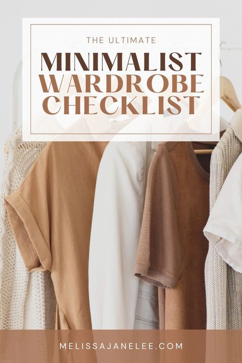 neutral colored clothing on a rail Mom Minimalist Wardrobe, Minimize Closet Minimalist Wardrobe, Soft Minimalist Outfit, Neutral Capsule Wardrobe Minimal Chic, Minimalist Closet Checklist, Minimalist Fashion For Women, Minimalist Closet Women, Women’s Minimalist Wardrobe, Minalmist Wardrobe