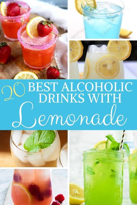 Alcoholic Drinks With Lemonade, Drinks With Lemonade, Lemonade With Alcohol, Electric Lemonade Recipe, Alcoholic Lemonade Drinks, Best Alcoholic Drinks, Fruity Alcohol Drinks, Sweet Tea Vodka, Lemonade Slushies