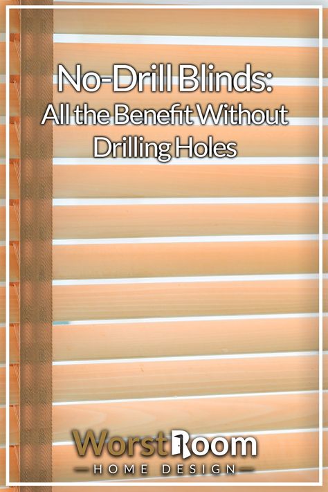 No-Drill Blinds: All the Benefit Without Drilling Holes No Screw Blinds, Tension Rod Blinds, No Drill Blinds, Front Door Blinds, French Door Window Treatments, Blinds For French Doors, French Door Windows, Sidelight Windows, Indoor Shutters