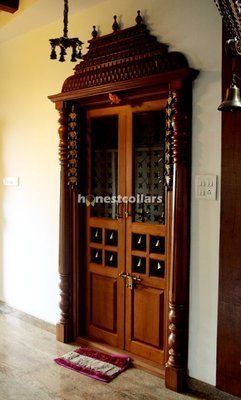 Pooja Room Door, Puja Unit, Pooja Door Design, Wooden Main Door Design, Temple Design For Home, Living Room Door, Indian Home Design, Pooja Room Door Design, Design Door