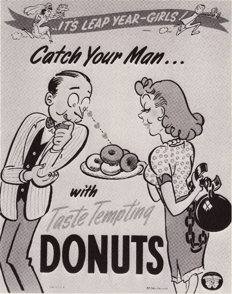 Catch your man with taste-tempting donuts! Funny Vintage Ads, Diy Entertainment, Weird Vintage, Pin Up Vintage, Retro Photos, Product Placement, No Bad Days, Old Advertisements, Board Art