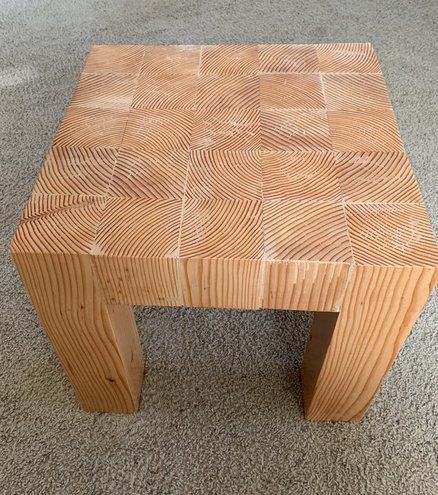 4x4 Furniture Diy, End Grain Coffee Table, 4x4 Projects Wood, 4x4 Diy Projects, Scrap 4x4 Wood Projects, Diy 4x4 Wood Projects, Wood Small Projects, 4x4 Wood Projects, End Grain Table