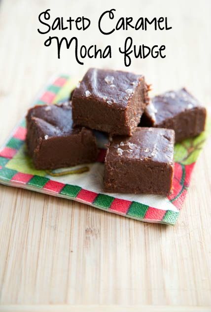 Salted Caramel Mocha Fudge Recipe | 5DollarDinners.com Chocolate Caramel Fudge, Slow Cooker Fudge, Mocha Fudge, Salted Caramel Mocha, Salted Caramel Fudge, Caramel Mocha, Caramel Fudge, Salted Chocolate, Melting Chocolate Chips