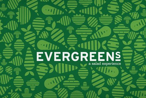 Evergreens Salad Restaurant Branding Salad Graphic Design, Organic Food Branding, Salad Branding, Salad Restaurant, Market Branding, Wall Illustration, Gfx Design, Co Branding, Logo Branding Design