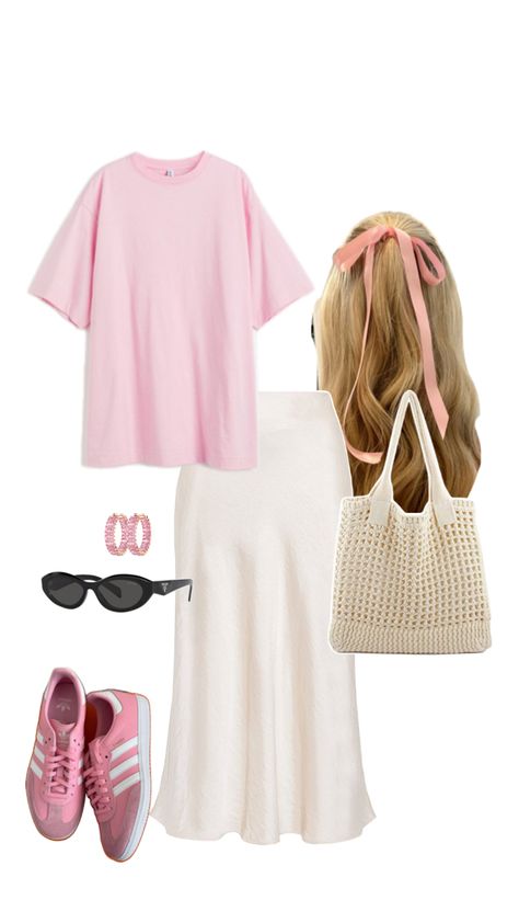 Pink outfit for this spring | 2024 spring | trendy outfit inspo Summer Outfits Trendy 2024, Light Spring Outfits, Fairycore Dark Academia, Fairycore Dark, Pink Ootd, Lingerie Corset, Trendy Outfit Inspo, Casual Day Outfits, Aesthetic Y2k