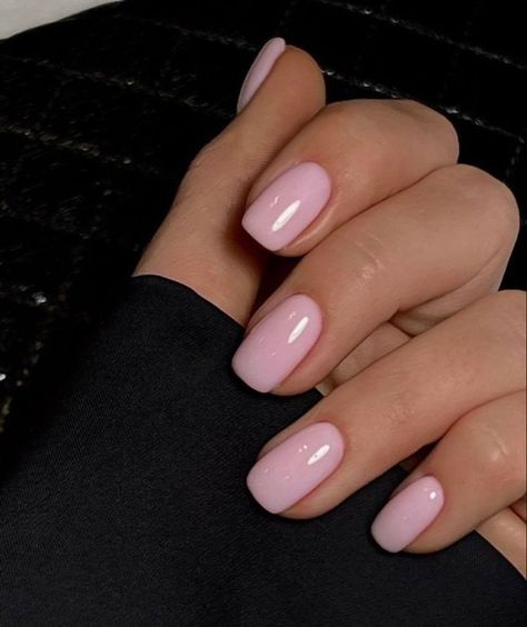 Milky Pink Nails, Kutek Disney, Milky Pink, Manikur Kuku, Squoval Nails, Basic Nails, Casual Nails, Her Nails, Nagel Inspo