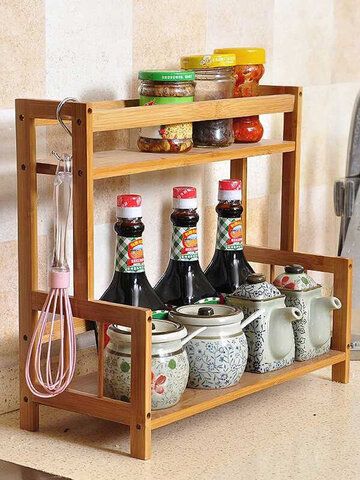 Bamboo Wood Wall, Storage For Kitchen, Herb Jar, Seasoning Rack, Wall Mounted Storage, Tiny Kitchen, Wooden Kitchen, Kitchen Rack, Indian Style