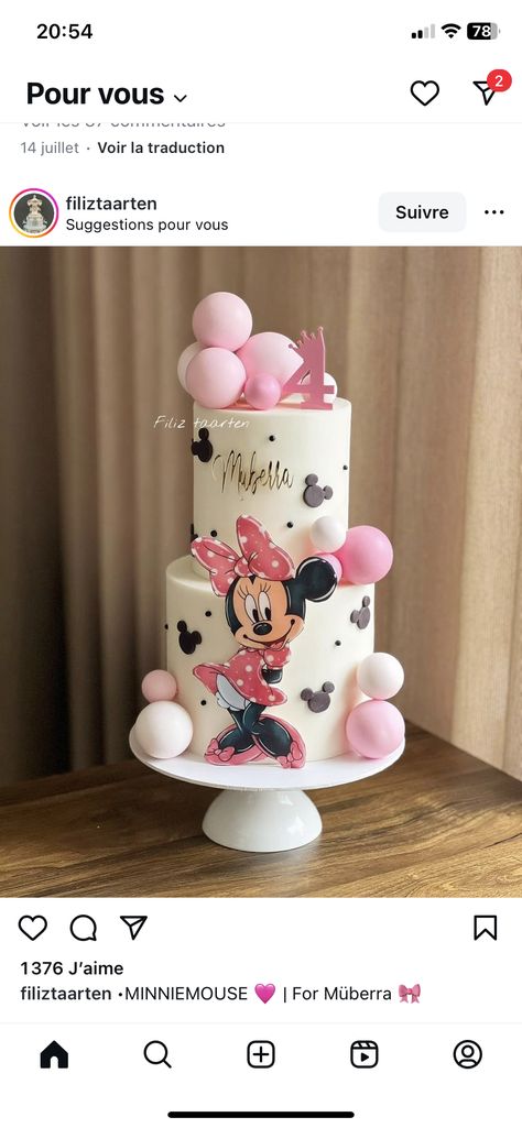 Minnie Theme Cake, Theme Cake, Layer Cake, Themed Cakes, Cake