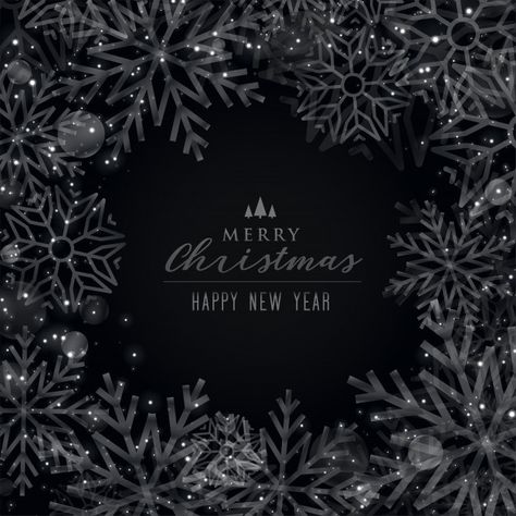 Snowflakes Background, Merry Christmas Black, Bedroom Shades, Snowflake Background, Black Theme, Background Christmas, Christmas Ad, Christmas Black, Christmas Post