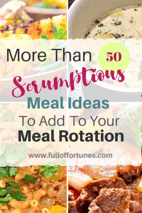 Stuck in a dinner rut? Try these 50+ meal ideas and recipes and add some spice and variety back into your meal rotation.   #DinnerRutIdeas #WhatsForDinnerTonight #EasyFamilyDinnerIdeas Dinner Rotation Ideas, Italian Wedding Soup Pasta, Pork Ragu, Meal Rotation, Granola Parfait, Oatmeal Raisin Cookies Chewy, Baked Chicken Nuggets, Buffalo Chicken Pasta, Sausage Tortellini