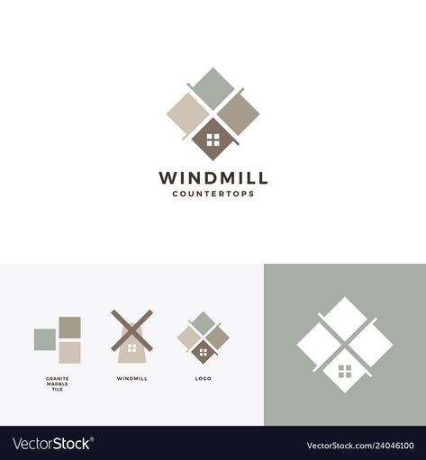 Windmill Logo Design, Tile Company Logo, Marble Logo Design, Flooring Logo, Windmill Logo, Countertop Granite, Marble Logo, Tile Logo, Music Note Logo