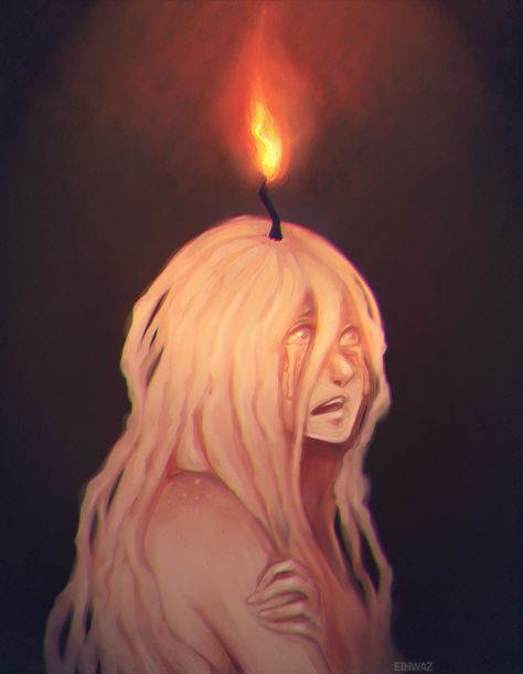 Candle Nymph by IrinaEihwaz.deviantart.com on @DeviantArt Candle Character Design, Candle Animation, Anime Candles, Fantastical Landscapes, Spirit Drawing, Candle Girl, Hybrid Art, Animation Sketches, World Of Darkness