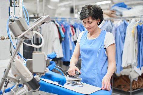 The term dry cleaning is a bit of a misnomer. Learn what is involved in dry cleaning clothes and tips to get the best results from a dry cleaner. Dry Cleaning Clothes, Laundry App, Dry Cleaning Business, Laundry Dry Cleaning, Commercial Laundry, Pickup And Delivery Service, Dry Cleaning Services, Laundry Drying, Cleaning Business