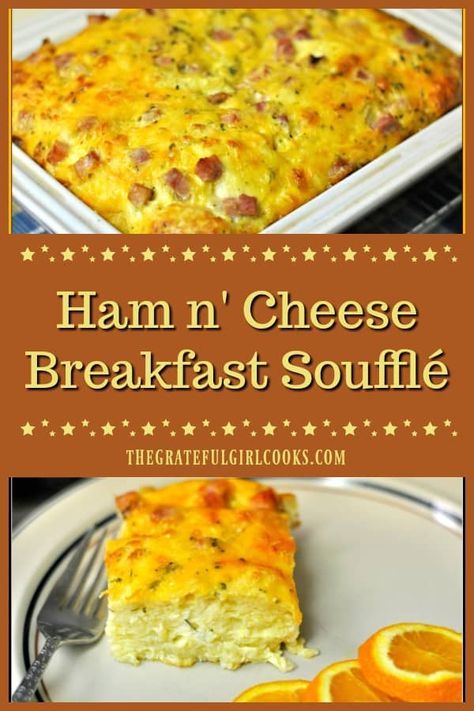 Breakfast Bake Recipes, Breakfast Souffle, Cheese Souffle Recipes, Ham Breakfast Casserole, Baked Omelette, Recipes Eggs, Baked Dish, Brunch Bake, Egg Snacks