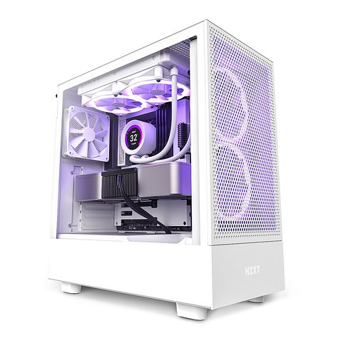 The H5 Flow features a perforated front panel to generate an extra dimension of airflow for maximum cooling potential. With optimized thermal performance and intuitive cable management, the H5 Flow is an ideal chassis for most builds. Tattoo White, Pc Builds, Cable Management System, Custom Pc, Computer Lab, Mini Itx, Intel Processors, Pc Case, Pc Setup