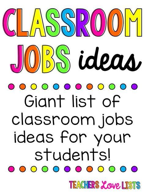 Organisation, Classroom Jobs High School, Classroom Names Ideas, School Age Classroom Setup Daycare, Classroom Jobs Ideas, Classroom Jobs Board, Preschool Jobs, Jobs List, Jobs Ideas