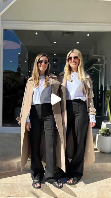 G I R L S   W I T H   G E M S on Instagram: "Another way to style our Long Sleeve Tee: with our Sol Tailored Pants 🥹 These pants feature a flared design for a flattering silhouette and have a slight stretch which makes them soooo comfortable. Paired with the Evans Trench by Camilla and Marc that was just RESTOCKED 🤎" Camilla And Marc, Tailored Pants, Long Sleeve Tee, M S, Long Sleeve Tees, Long Sleeve, Pants, Clothes, Instagram