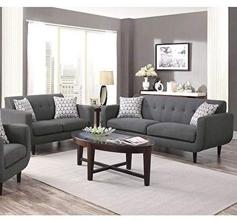 INFINI FURNISHINGS Sofa & Loveseat Set Blue Sofa Set, Sofa Kulit, Sofa L, Sofa And Loveseat Set, Set Sofa, Room Deco, Blue Sofa, Living Room Set, Farmhouse Living