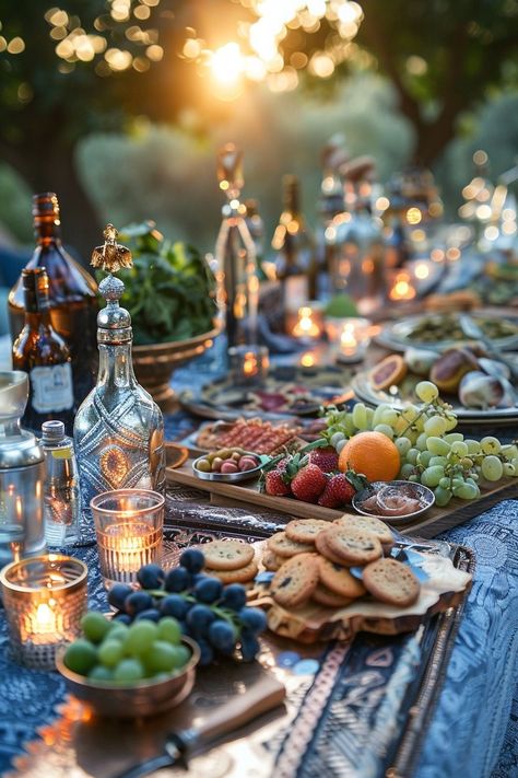 Elevate your outdoor gatherings with effortless boho picnic ideas. Perfect for bohemian-inspired birthday parties or simple outings with friends, these setups emphasize easy, neutral decor that complements any beach scene. Enjoy the simplicity of connecting with nature and loved ones. Italian Picnic Food Ideas, Boho Picnic Ideas, Bollywood Birthday, Boho Garden Party, Olive Harvest, Outdoor Dinner Parties, Outdoor Gathering, Boho Picnic, Dinner Party Table