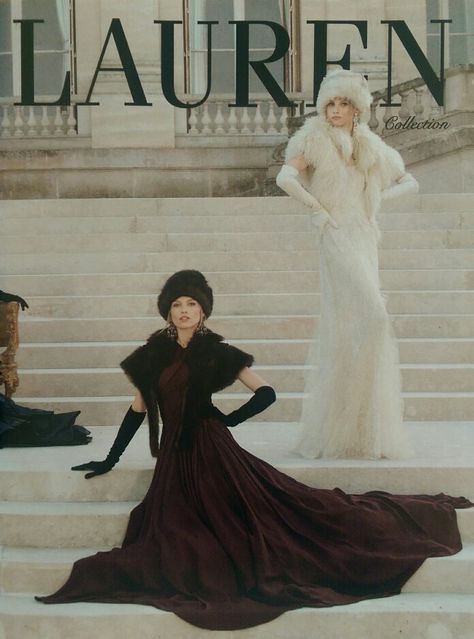 Ralph Lauren ad from winter Elle Magazine Ralph Lauren Magazine Cover, Vintage Ralph Lauren Aesthetic, Ralph Lauren Ad, Old Ralph Lauren, Ralph Lauren Ads, Preppy Chic Style, Ralph Lauren Christmas, Ralph Lauren Aesthetic, Ralph Lauren Womens Clothing