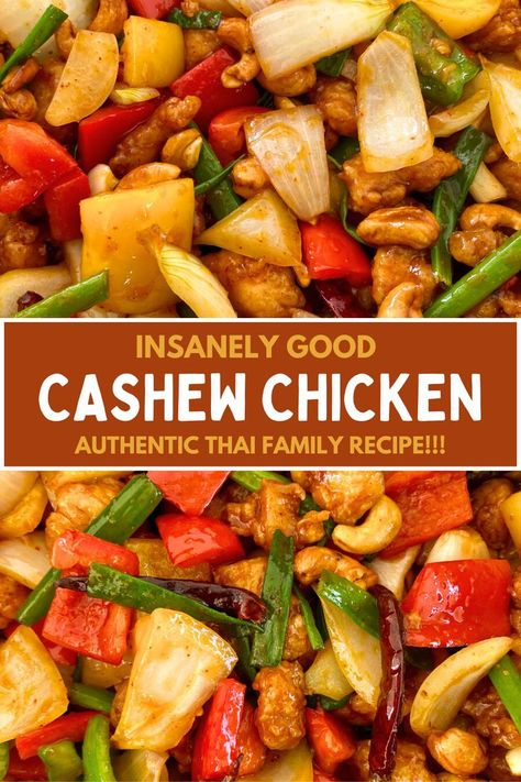 Cashew chicken close-up. Cashew Nut Chicken Recipe, Pad Cashew Recipe, Thai Basil Sesame Cashew Chicken, Pioneer Woman Cashew Chicken, Cashew Soup Recipes, Cashew Nut Chicken Thai, Gluten Free Cashew Chicken, Vegan Cashew Chicken, Chicken And Cashew Stir Fry