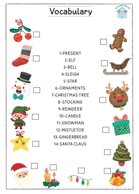 Ingles Kids, Hello English, Classroom Christmas Decorations, Miss Kindergarten, Christmas Lesson, English Christmas, English For Beginners, Preschool Classroom Decor, Christmas Worksheets