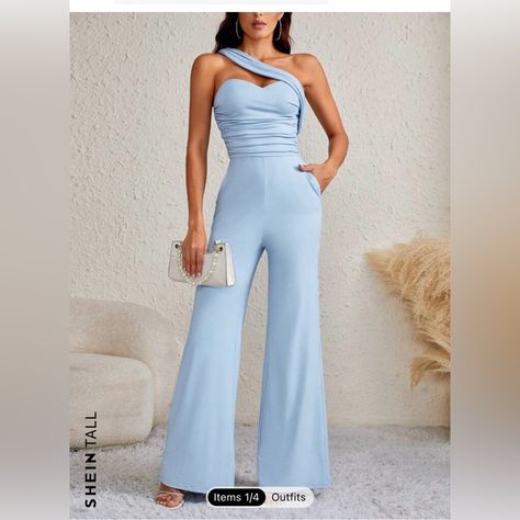 Jumpsuit Never Used Blue Jumpsuit, Dream Wardrobe, Baby Blue, Evening Gowns, Pant Jumpsuit, Jumpsuit Romper, Color Blue, Pants For Women, Jumpsuit