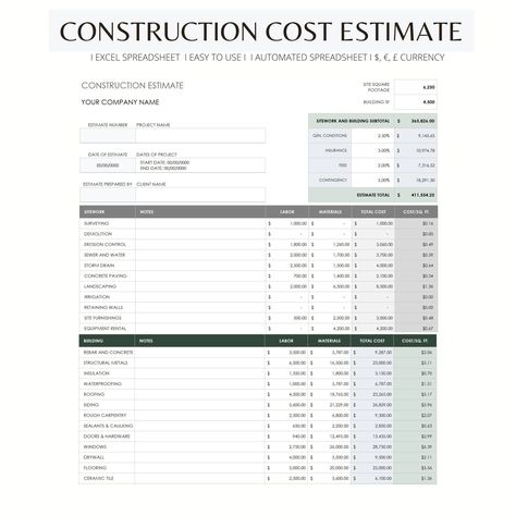 Construction Cost Estimate Template, Contractor Estimate Planner plannerlistsideas #monthlyplannerpages #dreamwedding. Construction Material List Template, New Home Construction Checklist, Cost To Build A House Calculator, General Contractor Checklist, New Construction Checklist, Renovation Checklist, Building A House Cost, Home Construction Cost, Family Budget Planner