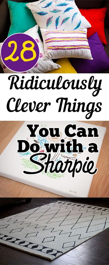 Here are just a few of these awesomely clever things you can do with a Sharpie. Sharpie Art Projects, Diy Sharpie Crafts, Sharpie Projects, Sharpie Crafts, Diy Sharpie, Sharpie Pens, Sharpie Art, Easy Craft Projects, Crafts Hacks