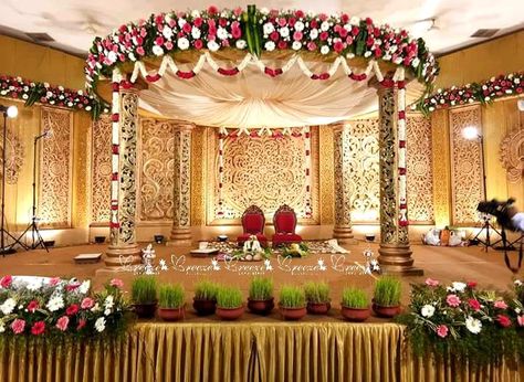 Manavarai Decoration - Marriage Hall Decoration, Hindu Wedding Decorations, Indian Wedding Decorations Receptions, Small Wedding Decor, Engagement Stage Decoration, Reception Stage Decor, Simple Stage Decorations, Wedding Hall Decorations, Wedding Stage Decor