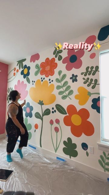 Bedroom Mural, Wall Murals Diy, Kids Room Murals, Room Wall Painting, Bedroom Murals, Wall Painting Decor, Wall Murals Painted, Wall Paint Designs, Mural Wall Art