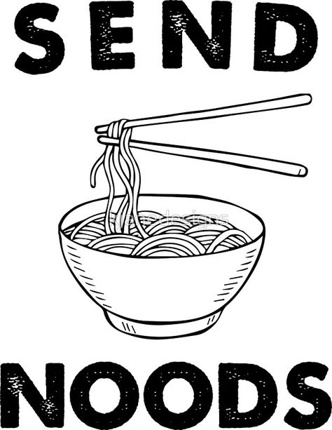 Ramen Art, Send Noods, Stickers Redbubble, Gambar Figur, Graphic Design Fun, Logo Food, Lino Print, 로고 디자인, Logo Maker