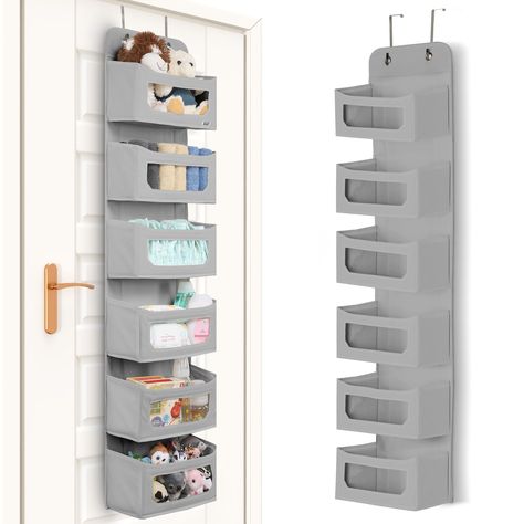 PRICES MAY VARY. Foldable Hanging Closet Organizer – Declutter and organize your space with the minimalist over the door organizer. The spacious pockets are a buddy for your tidying-up woes. Crafted Just for You - The over the door closet organizer is uniquely fabricated from clear PVC, and has detachable reinforcing base flaps, to optimize the organizers durability. Also complements and elegantly blends in seamlessly with your home décor. Versatility – The over the door storage can be mounted o Closet Space Saving Ideas, Over The Door Storage, Closet Door Storage, Snow Street, Save Closet Space, Ocd Organization, Front Closet, Organizer For Closet, Registry Ideas