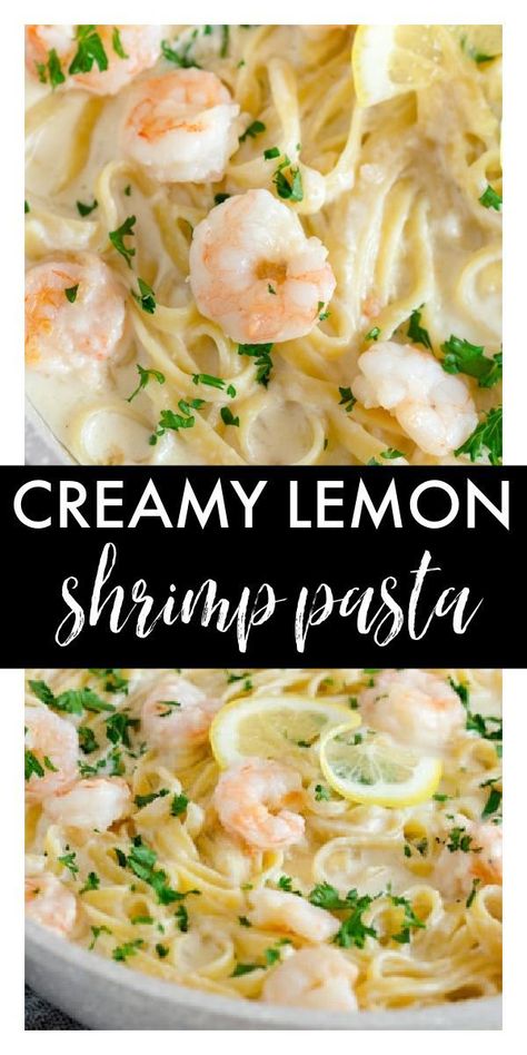 Creamy Lemon Shrimp Pasta | Shrimp pasta recipes easy, Lemon pasta recipes, Shrimp pasta recipes healthy Creamy Lemon Shrimp, Lemon Shrimp Recipes, Shrimp Pasta Dishes, Lemon Shrimp Pasta, Shrimp Pasta Recipes Easy, Lemon Pasta Recipes, Lemon Garlic Shrimp Pasta, Creamy Shrimp Pasta, Linguine Recipes