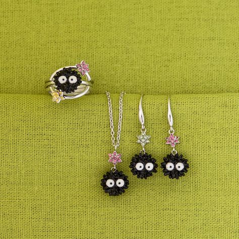 Studio Ghibli Jewelry, Ghibli Jewelry, Soot Sprite, Soot Sprites, Star Candy, Stacker Rings, Her Universe, Silver Collection, Cute Keychain